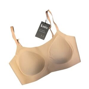Knix Revolution Scoop Bra Nude Beige Seamless Wire-Free Size S+ / P+ New